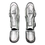 White Smoke Marble Print Muay Thai Shin Guard