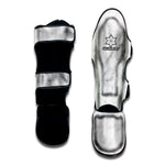 White Smoke Marble Print Muay Thai Shin Guard