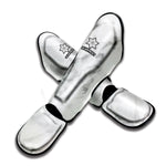 White Smoke Marble Print Muay Thai Shin Guard