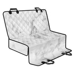 White Smoke Marble Print Pet Car Back Seat Cover