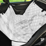 White Smoke Marble Print Pet Car Back Seat Cover