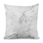 White Smoke Marble Print Pillow Cover