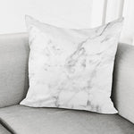 White Smoke Marble Print Pillow Cover