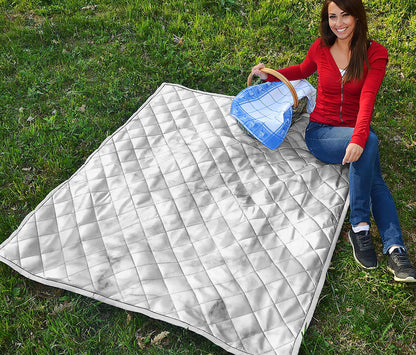 White Smoke Marble Print Quilt