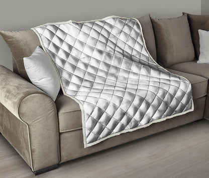 White Smoke Marble Print Quilt