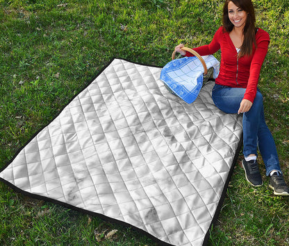 White Smoke Marble Print Quilt
