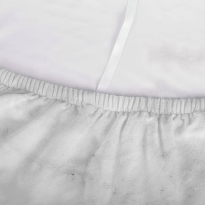 White Smoke Marble Print Sofa Cover