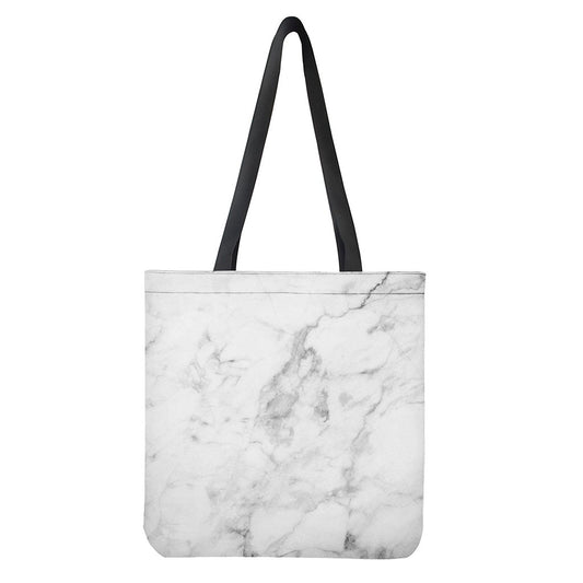 White Smoke Marble Print Tote Bag