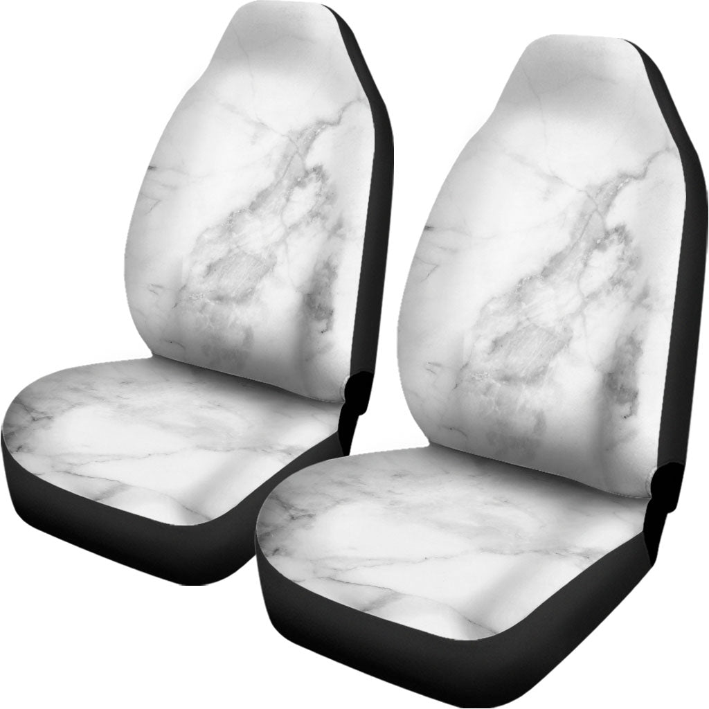 White Smoke Marble Print Universal Fit Car Seat Covers