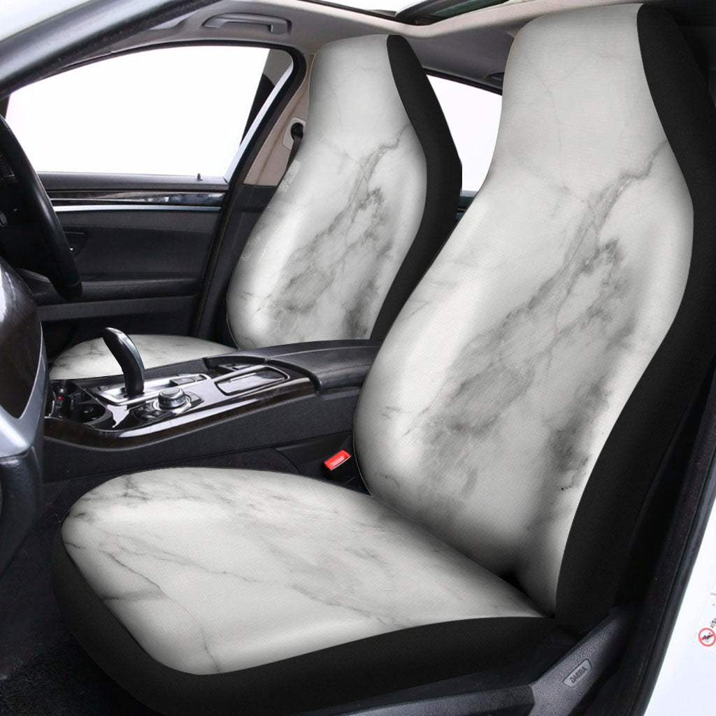 White Smoke Marble Print Universal Fit Car Seat Covers