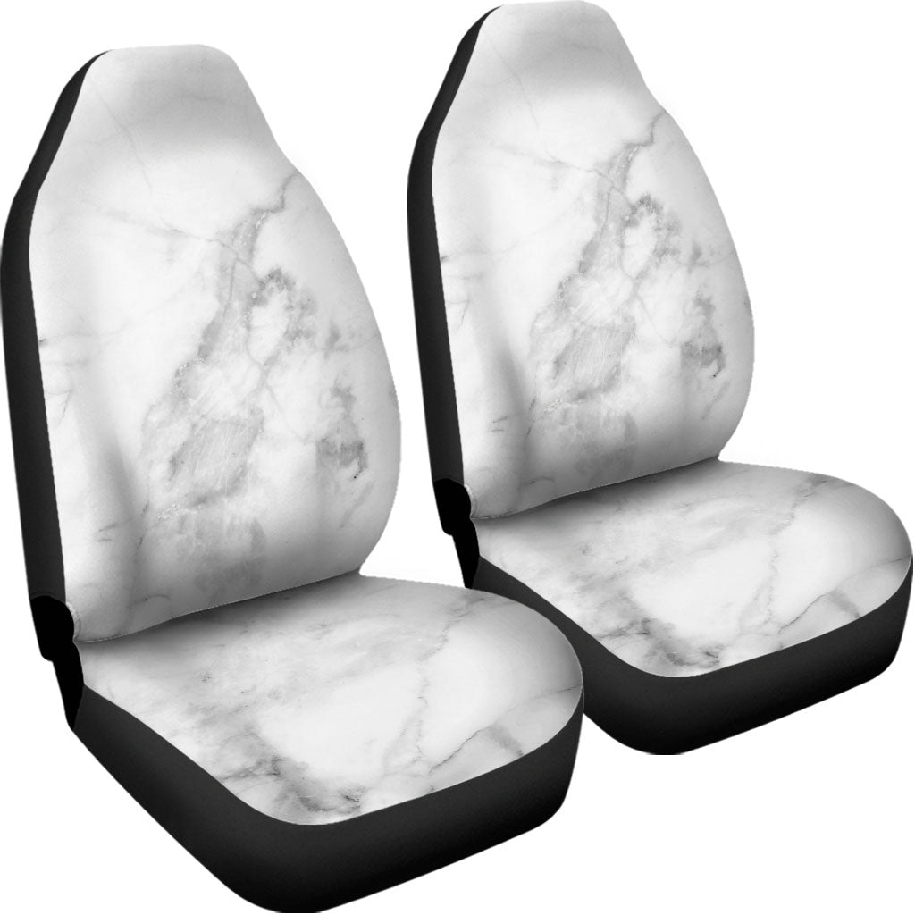 White Smoke Marble Print Universal Fit Car Seat Covers