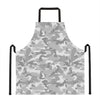 White Snow Camouflage Print Apron