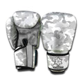 White Snow Camouflage Print Boxing Gloves