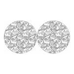 White Snow Camouflage Print Car Coasters