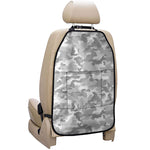 White Snow Camouflage Print Car Seat Organizers