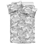White Snow Camouflage Print Duvet Cover Bedding Set