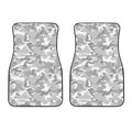 White Snow Camouflage Print Front Car Floor Mats