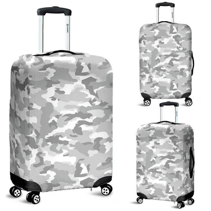 White Snow Camouflage Print Luggage Cover GearFrost