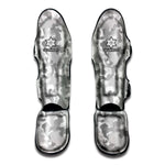 White Snow Camouflage Print Muay Thai Shin Guard