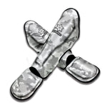 White Snow Camouflage Print Muay Thai Shin Guard