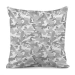 White Snow Camouflage Print Pillow Cover