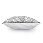 White Snow Camouflage Print Pillow Cover