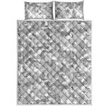 White Snow Camouflage Print Quilt Bed Set