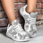 White Snow Camouflage Print Sport Shoes GearFrost