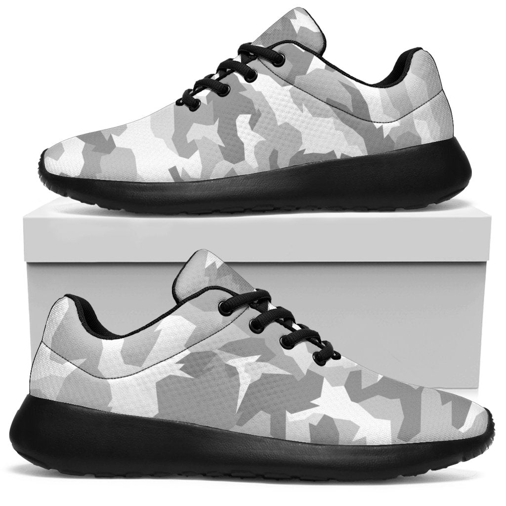 White Snow Camouflage Print Sport Shoes GearFrost