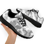 White Snow Camouflage Print Sport Shoes GearFrost