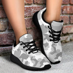 White Snow Camouflage Print Sport Shoes GearFrost