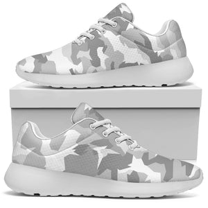 White Snow Camouflage Print Sport Shoes GearFrost