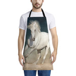 White Stallion Horse Print Apron