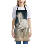 White Stallion Horse Print Apron