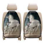 White Stallion Horse Print Car Seat Organizers