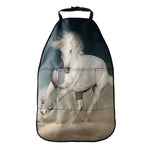 White Stallion Horse Print Car Seat Organizers