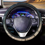 White Stallion Horse Print Car Steering Wheel Cover