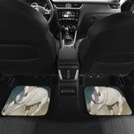 White Stallion Horse Print Front and Back Car Floor Mats