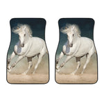 White Stallion Horse Print Front Car Floor Mats