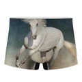 White Stallion Horse Print Men's Boxer Briefs