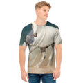 White Stallion Horse Print Men's T-Shirt