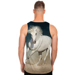 White Stallion Horse Print Men's Tank Top