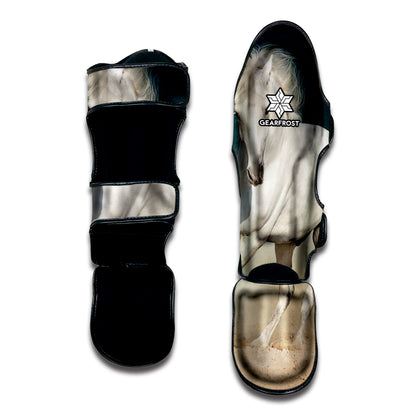 White Stallion Horse Print Muay Thai Shin Guard