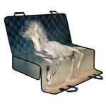 White Stallion Horse Print Pet Car Back Seat Cover