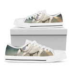 White Stallion Horse Print White Low Top Shoes