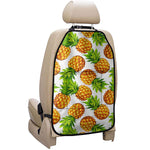 White Summer Pineapple Pattern Print Car Seat Organizers