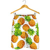 White Summer Pineapple Pattern Print Men's Shorts