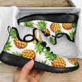 White Summer Pineapple Pattern Print Mesh Knit Shoes