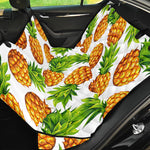 White Summer Pineapple Pattern Print Pet Car Back Seat Cover