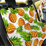 White Summer Pineapple Pattern Print Pet Car Back Seat Cover